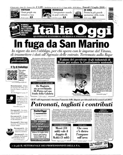 Italia oggi : quotidiano di economia finanza e politica